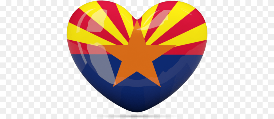 Download Flag Icon Of Arizona Arizona Flag Heart, Balloon, Logo Png Image