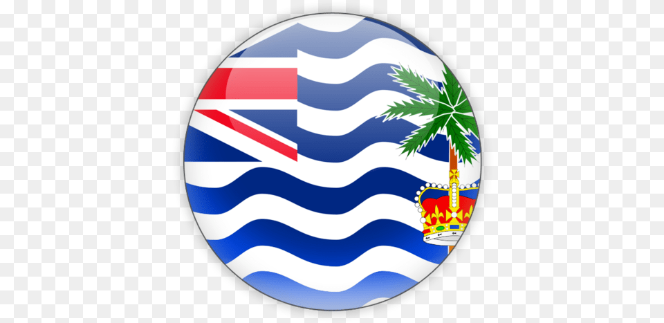 Download Flag Icon Of British Indian Ocean Territory British Indian Territory Flag, Summer, Sphere, Logo, Tree Png