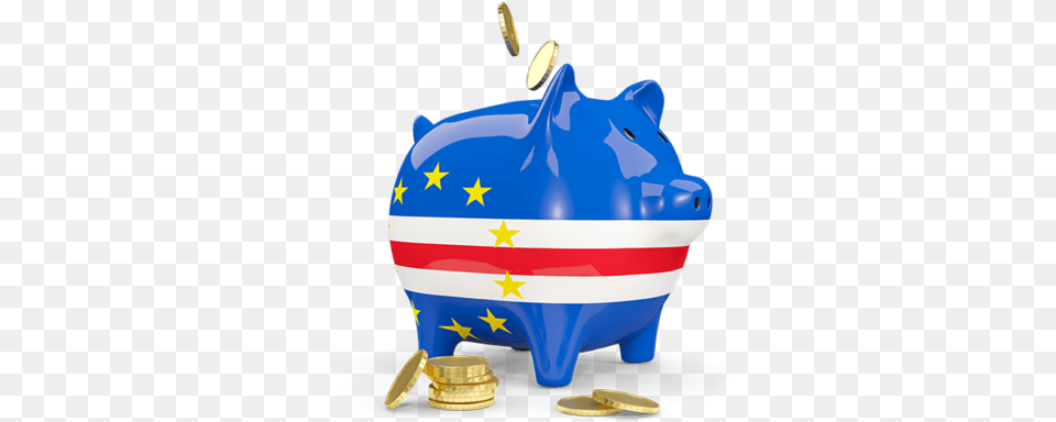 Download Flag Icon Of Cape Verde At Format Piggy Bank With Brazil Flag, Piggy Bank, Animal, Cat, Mammal Png Image
