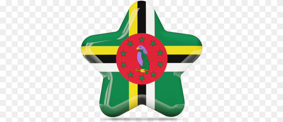 Flag Icon Of Dominica At Format Dominca Flag, Symbol, Food, Sweets, Star Symbol Free Png Download