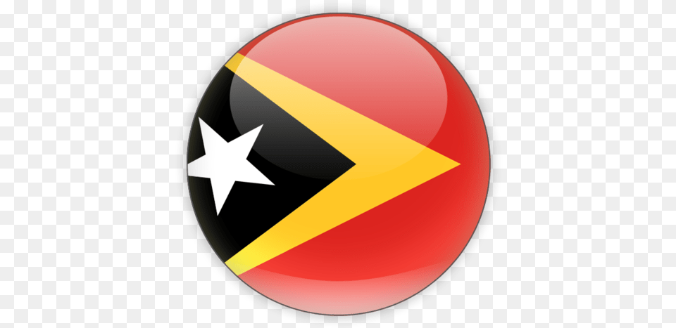 Download Flag Icon Of East Timor At Format Timor Leste Flag Icon, Sphere, Star Symbol, Symbol, Astronomy Free Png