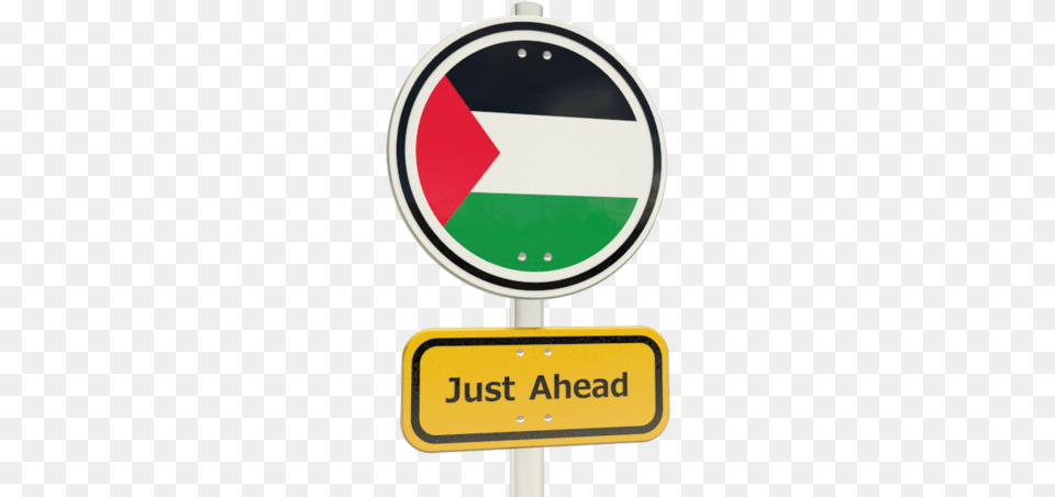 Download Flag Icon Of Palestinian Territories At Traffic Sign, Symbol, Road Sign Png