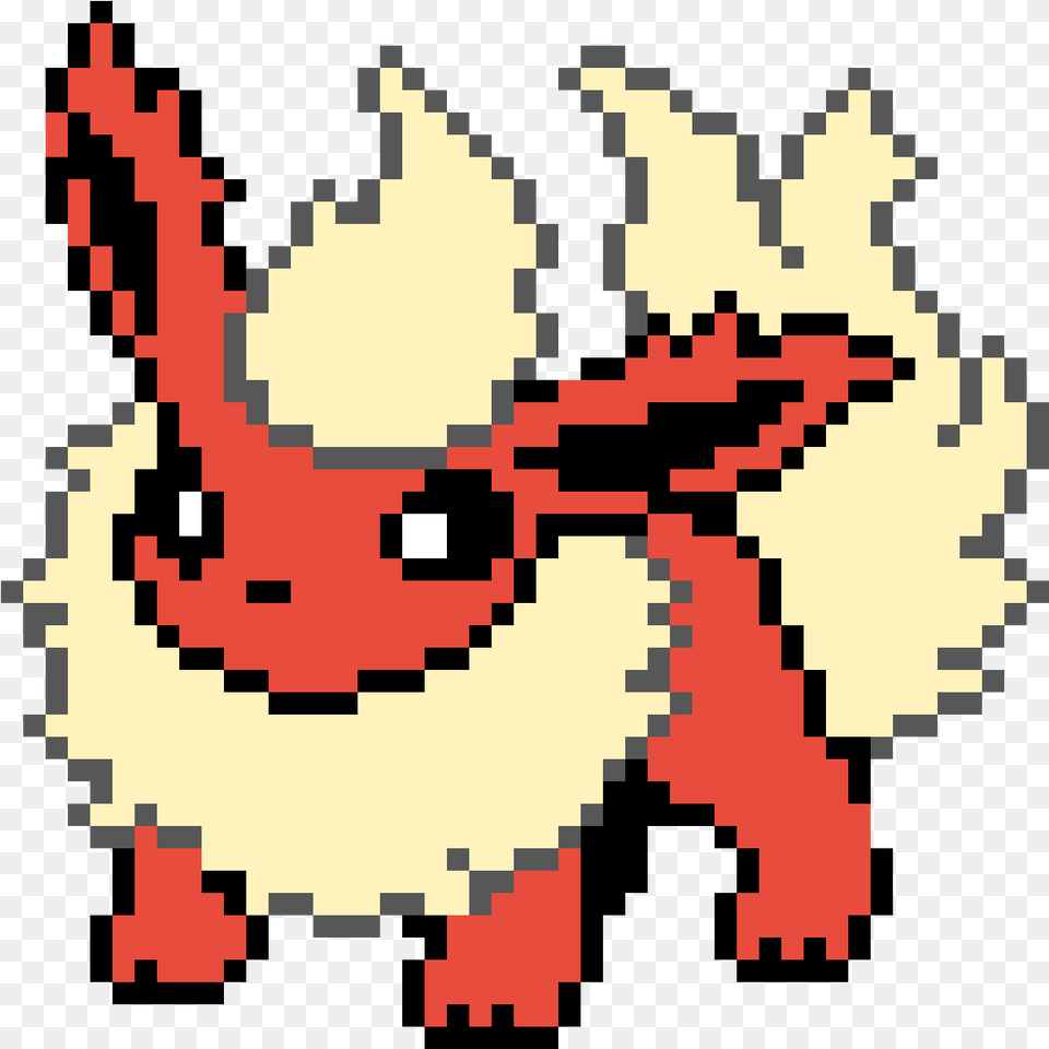 Flareon Dibujos Cuadriculados De Pokemon, Animal, Mammal, Rabbit Free Png Download