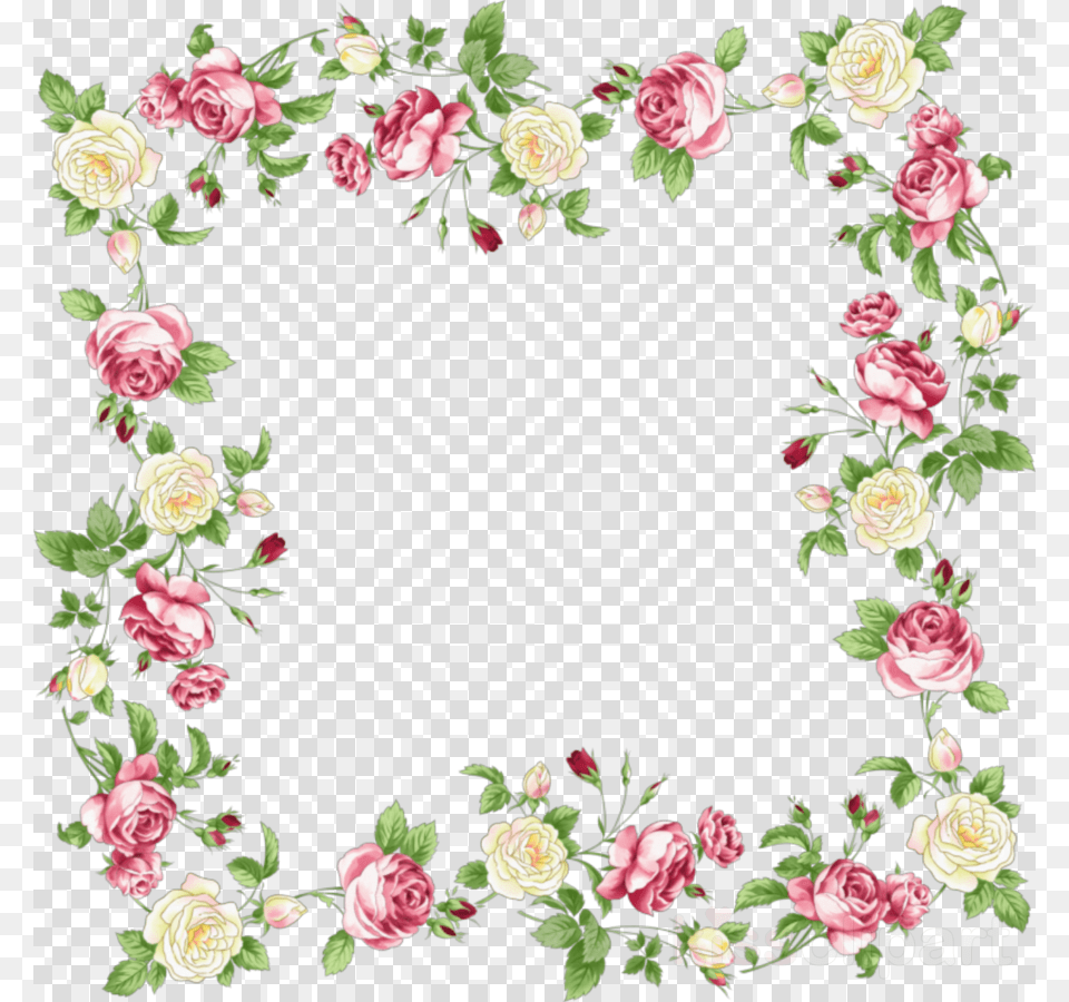 Download Floral Border Clipart Floral Design Clip Transparent Background Floral Border, Pattern, Flower, Plant, Rose Png