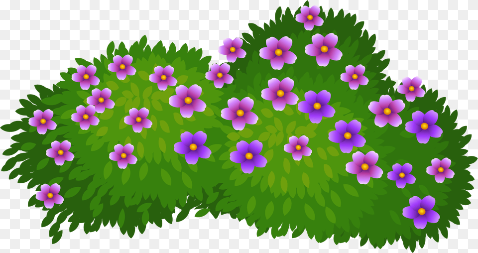 Download Flower Clip Art Cartoon Green Grass Grass Flower Cartoon, Plant, Purple, Anemone, Geranium Png