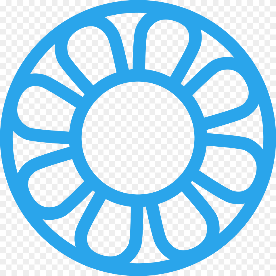 Download Flower Icon With No Flowers By Ea In Turks And Caios, Spoke, Machine, Wheel, Car Wheel Png Image