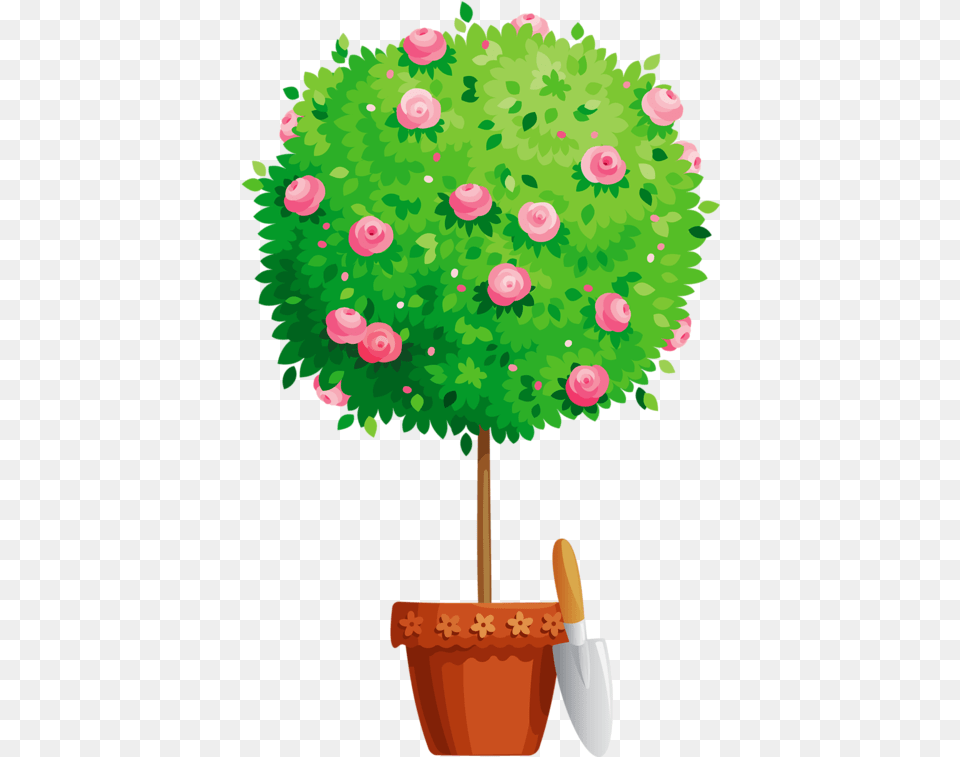 Download Flower Pot Tree Clip Art Flower Pot Flowers In Pot Drawing, Potted Plant, Plant, Geranium, Food Png Image