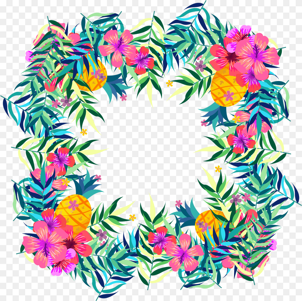Download Flower Tropics Fruit Clip Art Tropical Flowers Transparent Tropical Backgrounds, Floral Design, Graphics, Pattern, Plant Png
