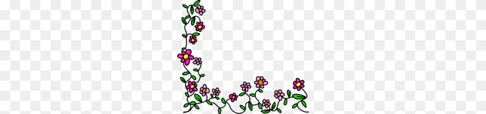 Download Flowers Frame Cartoon Clipart Flower Clip Art, Floral Design, Graphics, Pattern, Purple Png Image