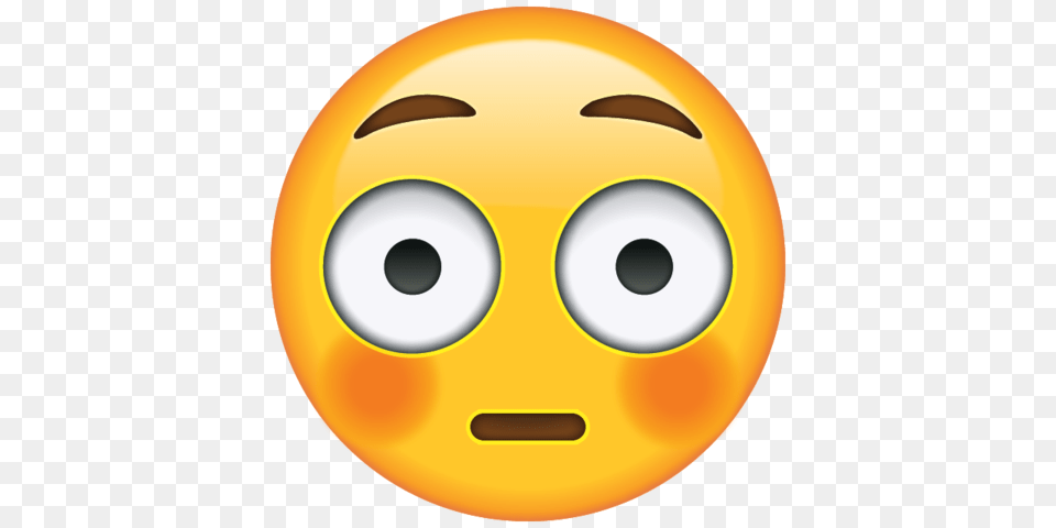 Download Flushed Face Emoji Icon Emoji Island, Sphere, Disk Png Image