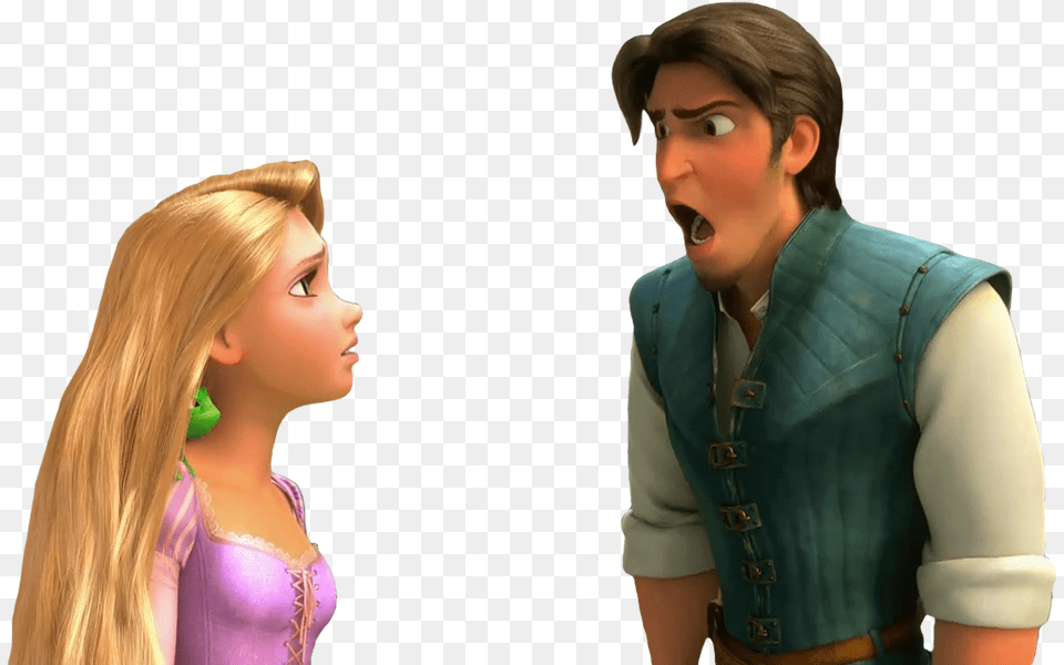Download Flynn Rider Transparent Picture Tangled Rapunzel And Flynn, Adult, Face, Female, Head Png