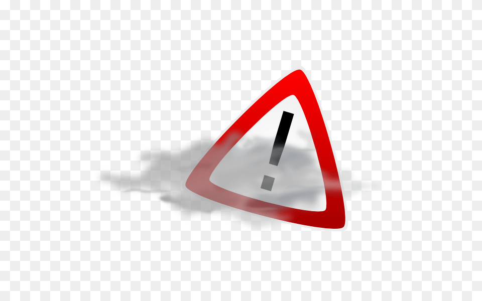 Fog Alert Warning Clipart, Symbol, Sign, Triangle, Road Sign Free Png Download