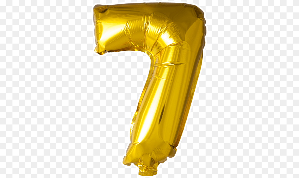 Download Foilballoon No Gold Number 7 Balloon Number 7 Balloon Gold, Aluminium Png Image