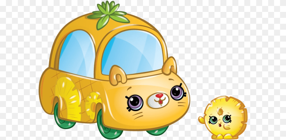 Download Food Car Yellow Shopkins Wheels Happy Shopkins Cutie Cars Cartoon Png