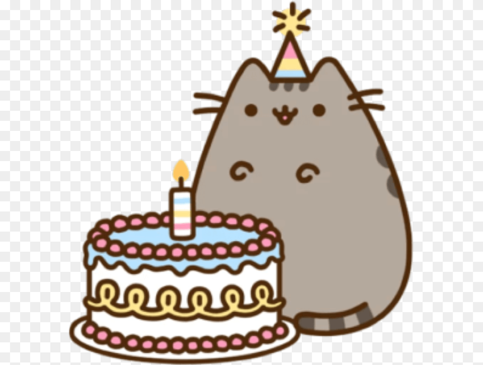 Food Pusheen Birthday Cake Cat Hq Image Pusheen Birthday, Birthday Cake, Cream, Dessert Free Png Download