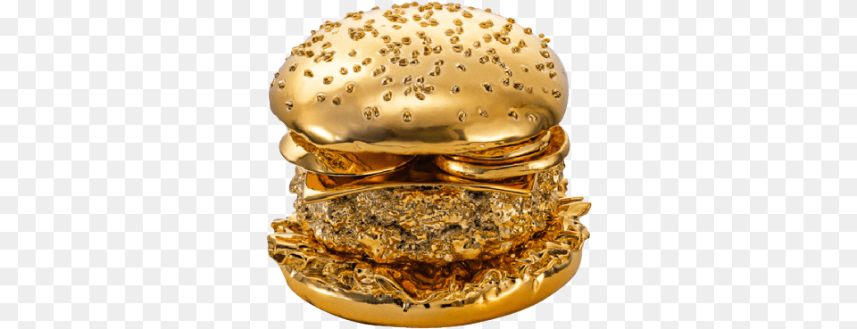 Download Food Thug Bling Gold Burger Fast Five Guys Golden Burger, Birthday Cake, Cake, Cream, Dessert Free Png