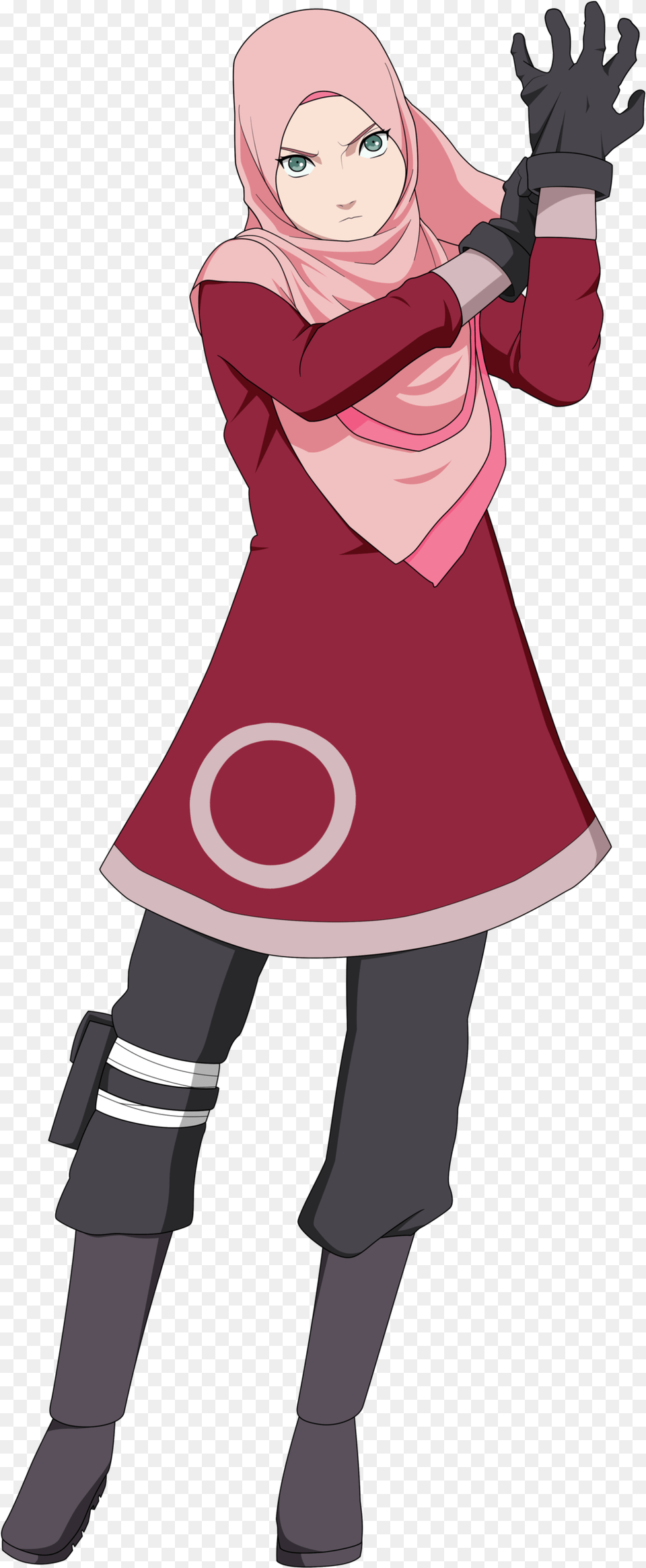 Download For Any Of My Muslim Friends Who Like Naruto Sakura Haruno Hijab, Adult, Person, Woman, Female Free Transparent Png