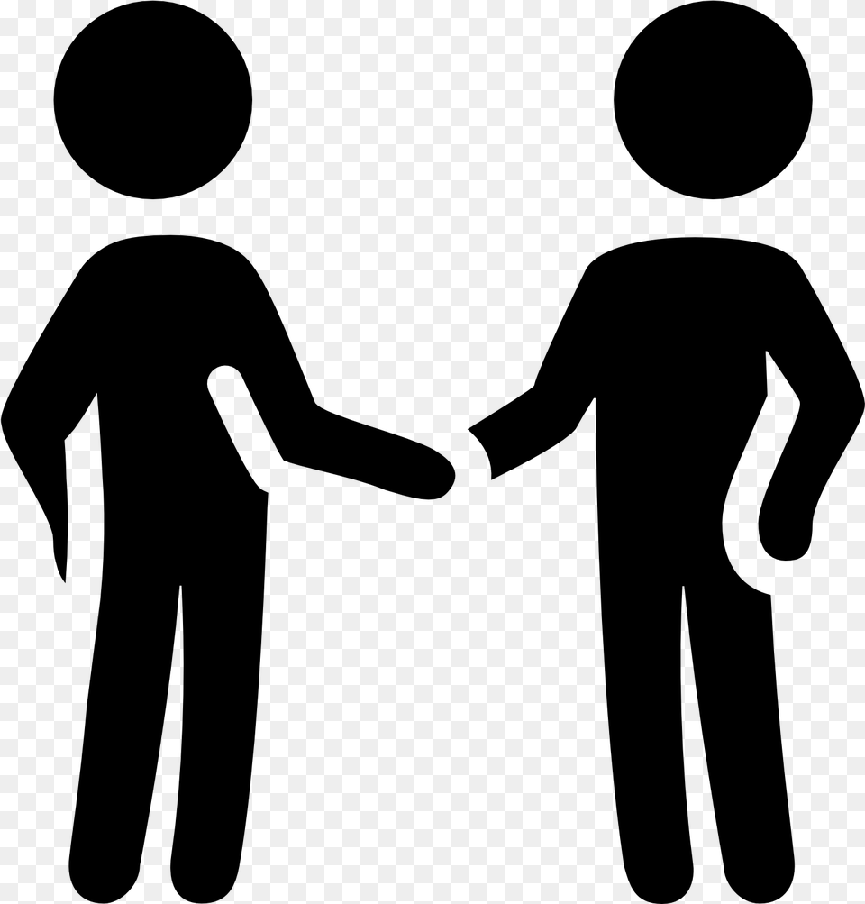 Download For At Icons8 Meeting New People Icon, Gray Free Png