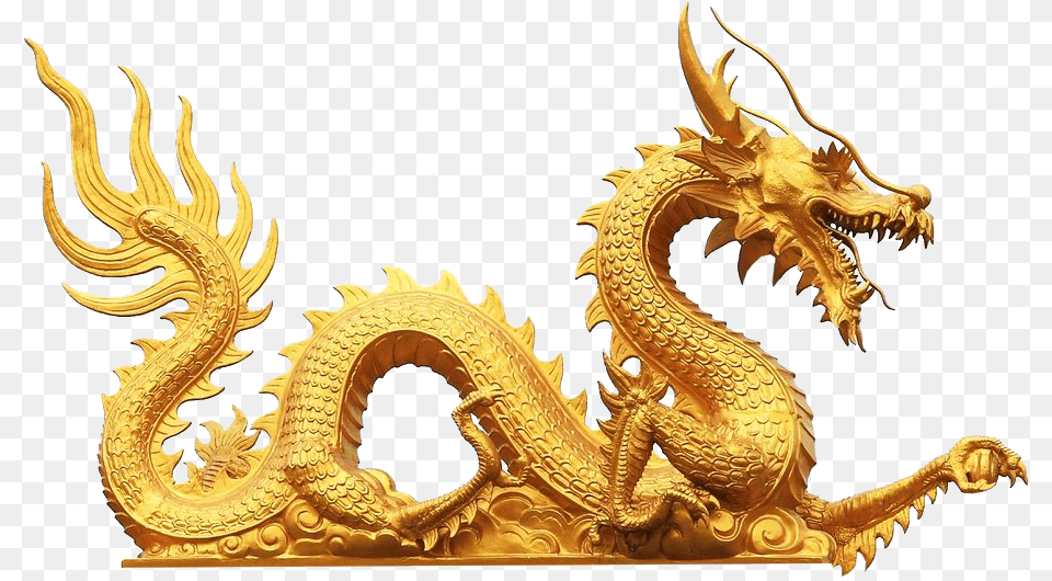 Download For Many Reasons Chinau0027s Economy Is Called Chinese Golden Chinese Dragon, Animal, Dinosaur, Reptile, Accessories Png