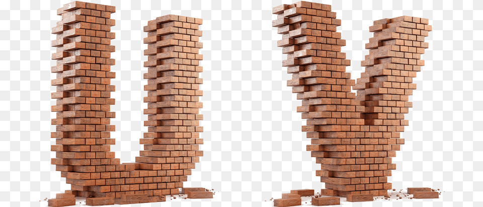 Download For This Letter U Transparent 3d Brick Font, Lumber, Wood Png Image