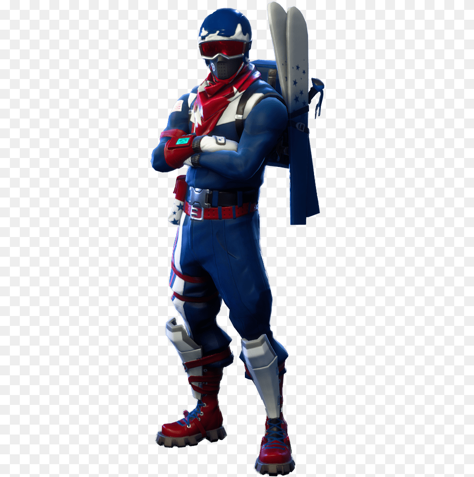 Fortnite Alpine Ace Usa For Fortnite Alpine Ace Chn, Helmet, Adult, Person, Man Free Png Download