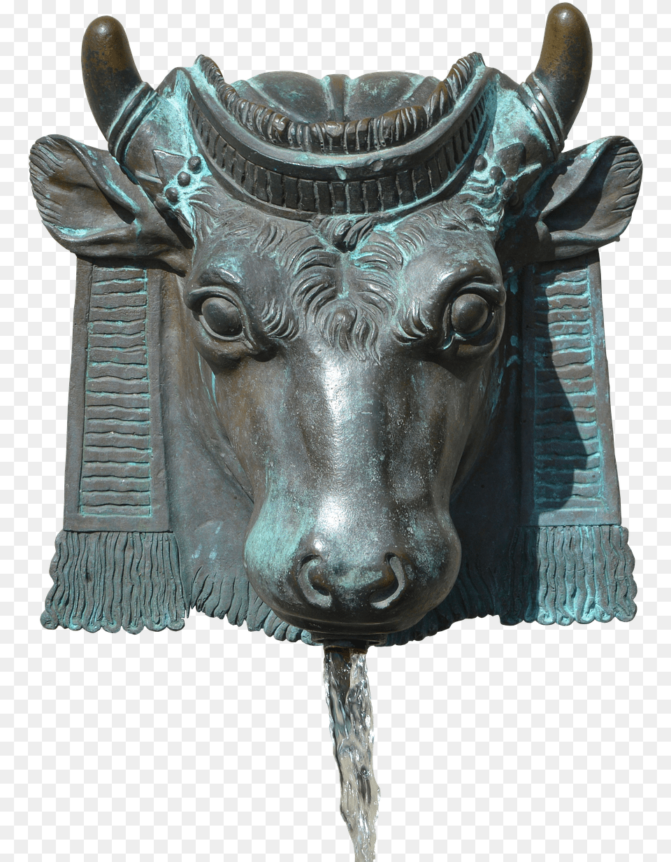 Fountain Bull Horns Photo Water, Bronze, Architecture, Archaeology, Animal Free Png Download