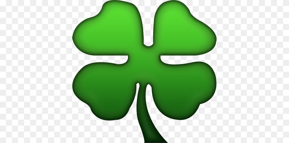 Download Four Leaf Clover Emoji In Emoji Island, Green, Plant, Symbol, Smoke Pipe Png Image