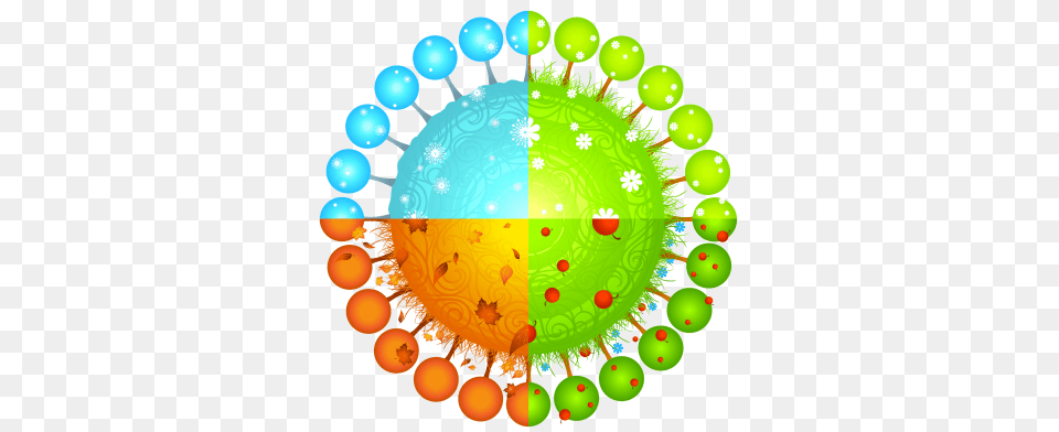 Download Four Seasons Free Transparent And Clipart, Sphere, Pattern, Art, Graphics Png Image