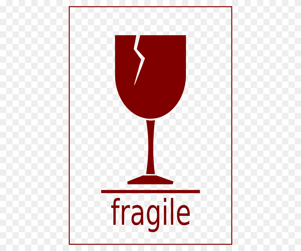 Download Fragile Clipart Wine Glass Symbol Clip Art Red Text, Goblet, Alcohol, Beverage, Liquor Png