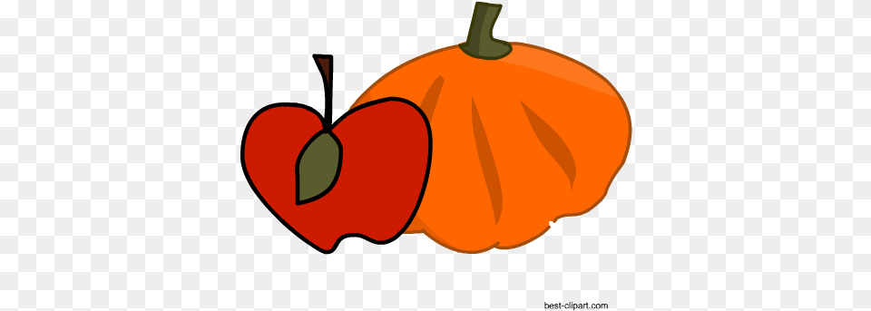 Download Apple And Pumpkin Clip Art Portable Pumpkins And Apples Clip Art, Food, Produce, Plant, Vegetable Free Transparent Png