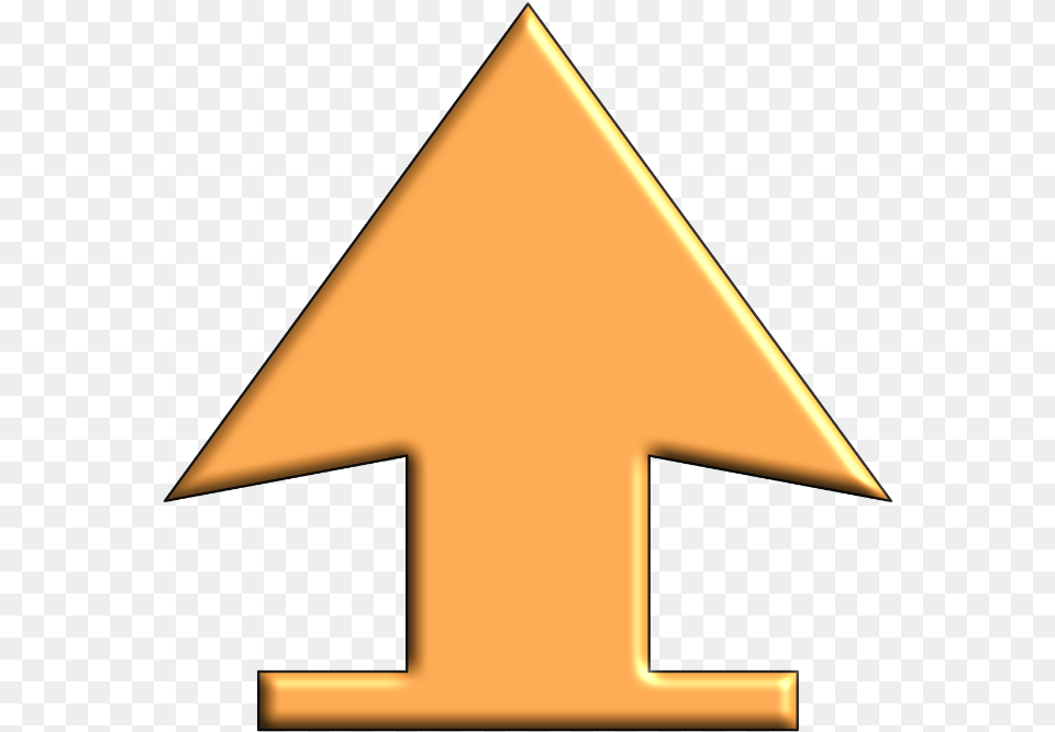 Download Arrow Up Orange Triangle Free Transparent Png