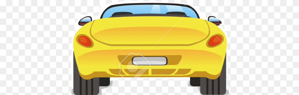 Download Free Back Of Car Clipart Cartoon Car Back Cartoon Car Back View, Coupe, License Plate, Sports Car, Transportation Png Image