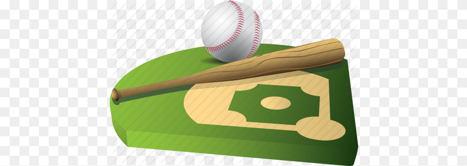 Download Baseball Diamond Transparent Baseball Field Icon, Ball, Baseball (ball), Baseball Bat, People Free Png