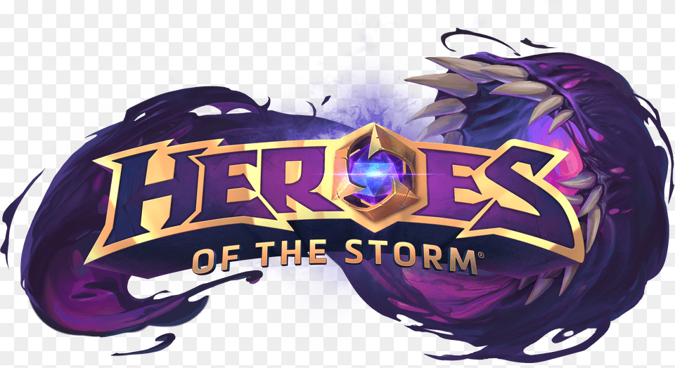 Download Blizzard Press Center Heroes Of The Storm Logo Black, Purple, Person Free Png