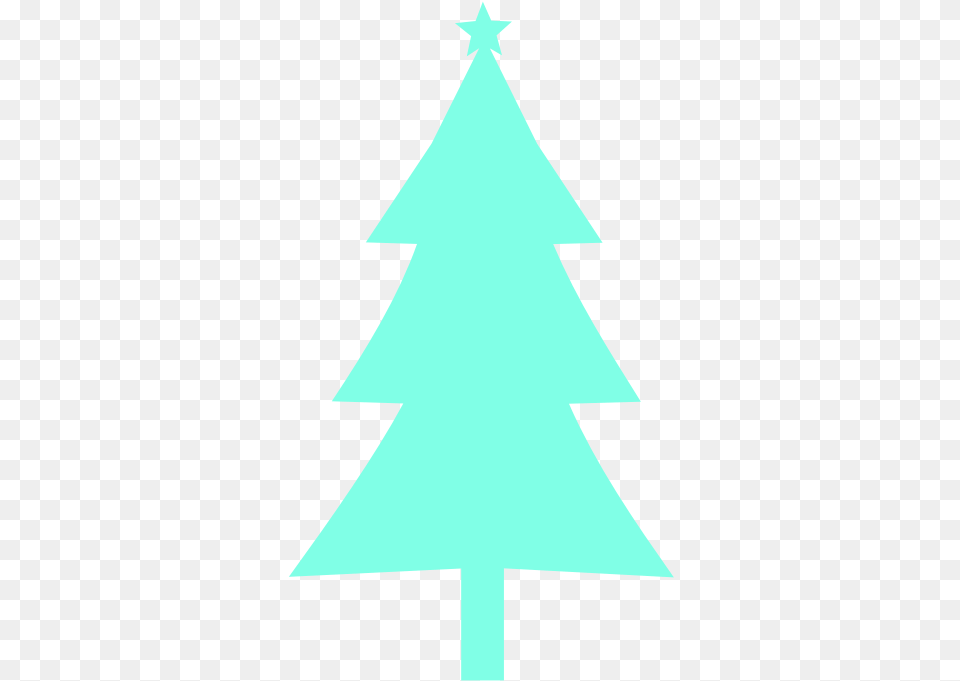 Download Christmas Tree Silhouette Dlpngcom Teal Christmas Tree Clipart, Christmas Decorations, Festival, Symbol Free Transparent Png