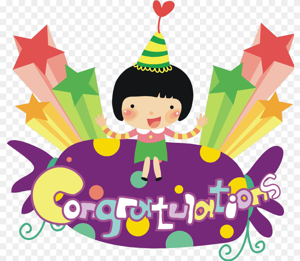 Download Free Clip Art Cartoon Congratulations, Person, Clothing, People, Hat Png