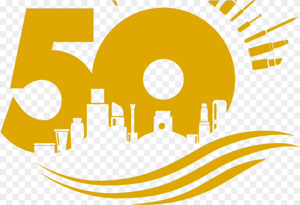 Download Coty Celebrating 50 50 Years Gold, Logo, Art, Graphics Free Png