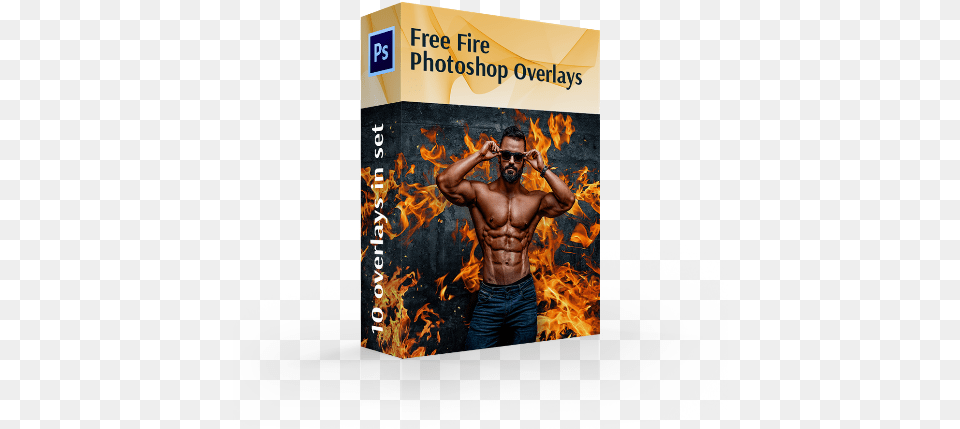 Download Fire Overlay Bundlefire For Photoshop Bodybuilding, Adult, Man, Male, Person Free Transparent Png
