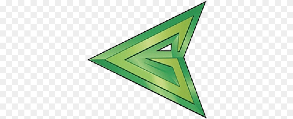 Download Free Green Arrow Logo 101 In Green Arrow Logo, Arrowhead, Weapon, Triangle Png
