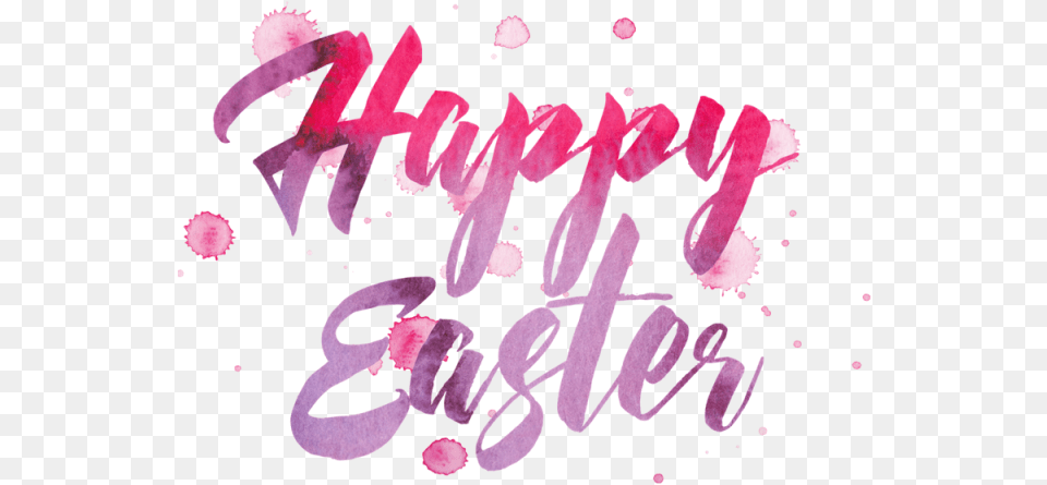 Download Happy Easter Pink Calligraphy, Text Free Transparent Png