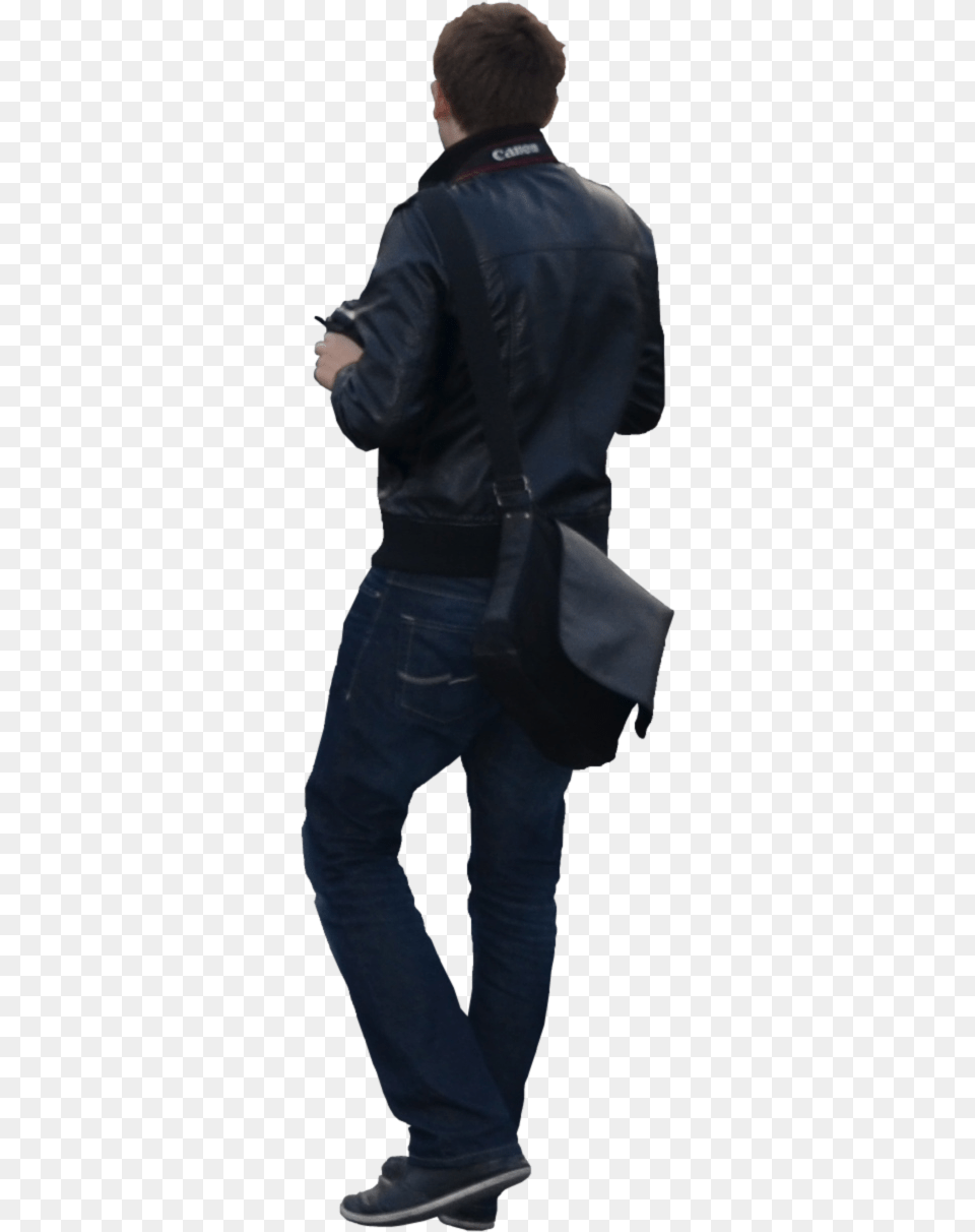 Download High Quality People Camera Man Back, Jeans, Pants, Clothing, Coat Free Transparent Png