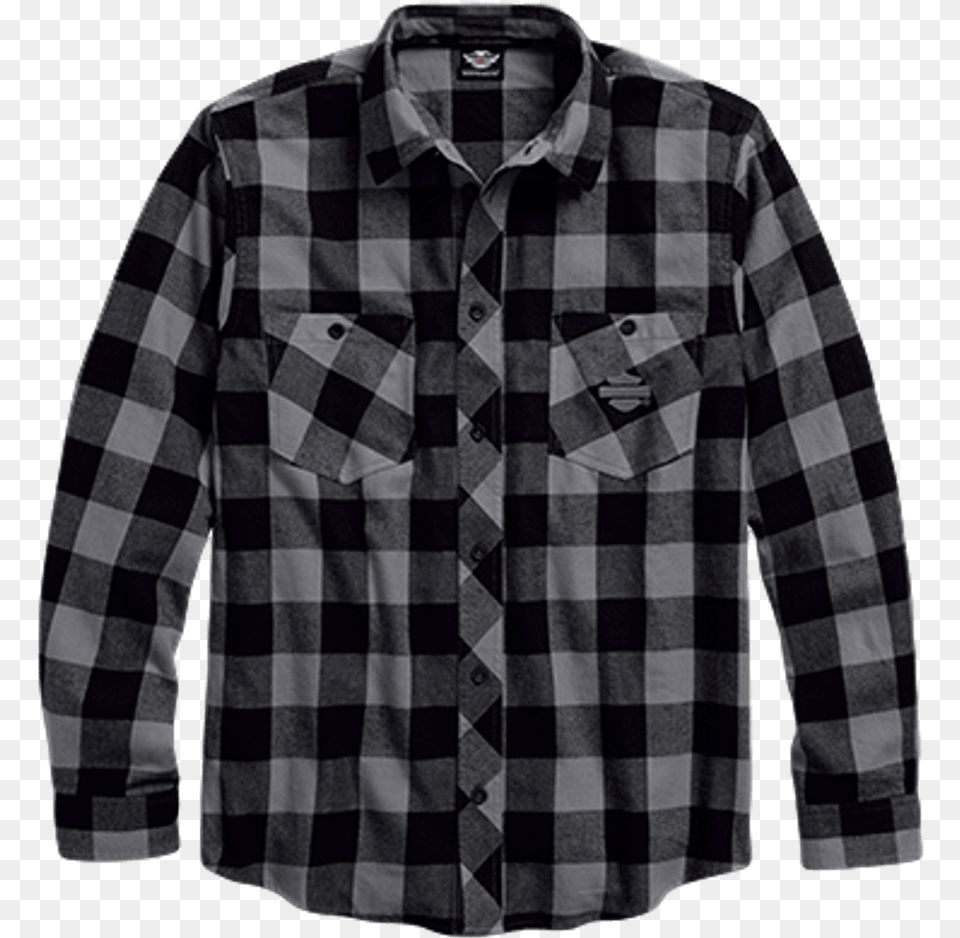 Image Harley Davidson Brushed Plaid, Clothing, Dress Shirt, Long Sleeve, Shirt Free Png Download