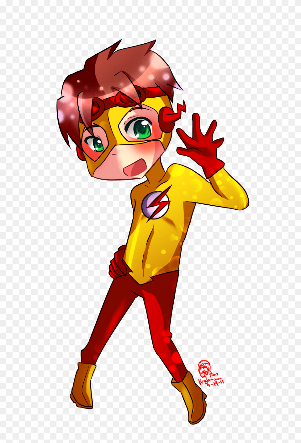 Download Kid Flash Hd Dlpngcom Bird Flash Chibi, Adult, Person, Female, Woman Free Png