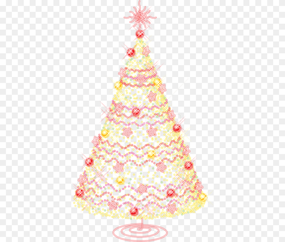 Download Large Gold Transparent Christmas Tree With Christmas Tree, Christmas Decorations, Festival, Christmas Tree, Chandelier Free Png
