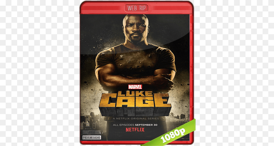 Luke Muscle Cage Poster Netflix Luke Cage Marvel, Advertisement, Adult, Male, Man Free Png Download