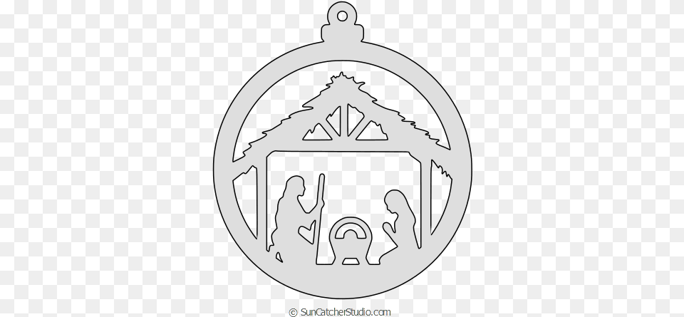 Download Nativity Scene Christmas Tree Ornament Nativity Ornament Scroll Saw Pattern, Ammunition, Weapon, Grenade, Outdoors Free Png