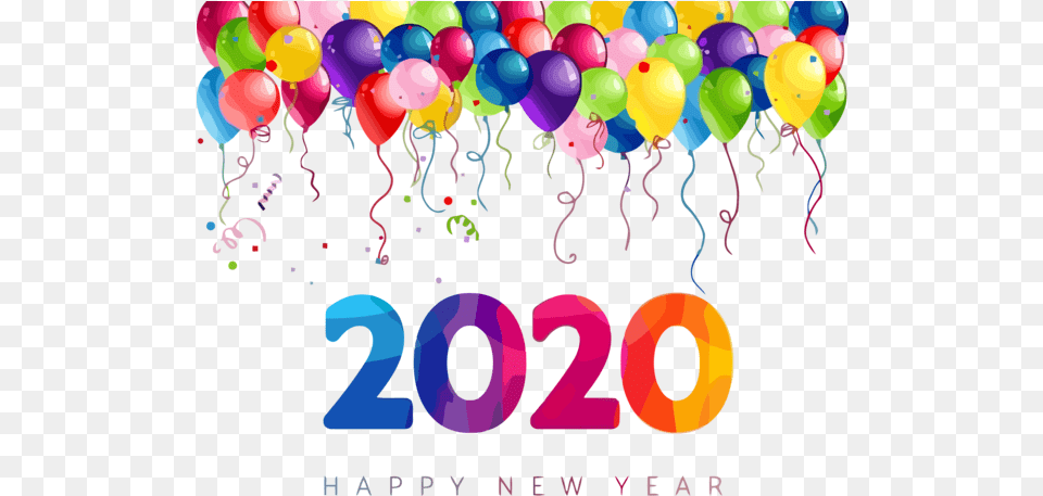 New Year Balloon Party Supply Birthday For 2020 Status In English, People, Person, Text Free Png Download