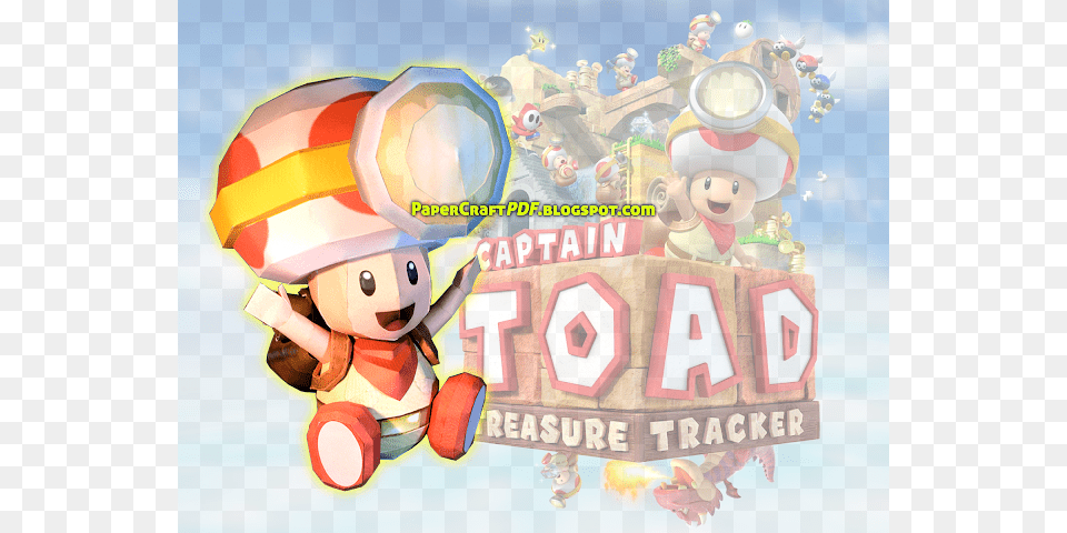 Paper Craft Pdf Templates Online Captain Toad Treasure Tracker Banner, Baby, Person, Game, Super Mario Free Png Download