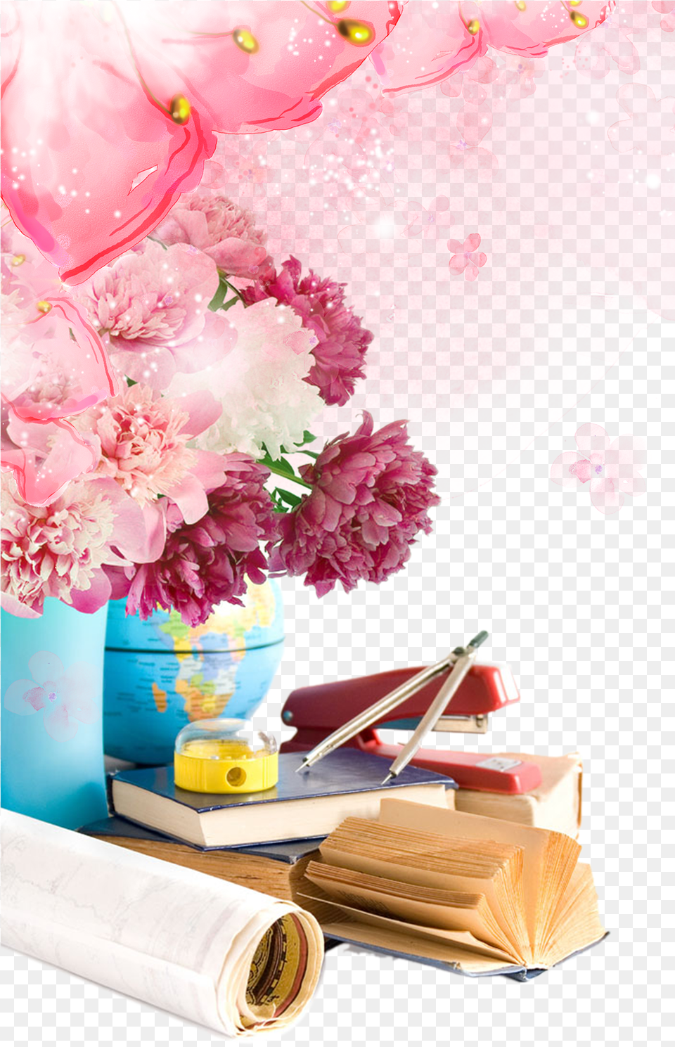 Download Free Pink Flower Day Teachers World Teacher Icon, Plant, Book, Publication Png Image