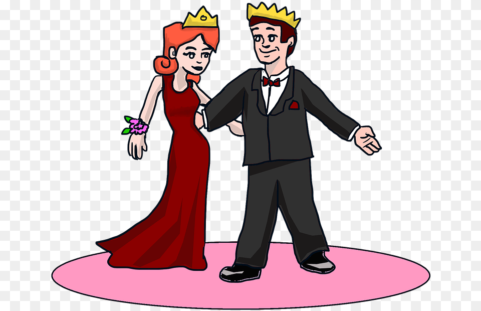 Download Free Prom Dress Queen Prom King And Queen Clipart, Adult, Person, Man, Male Png